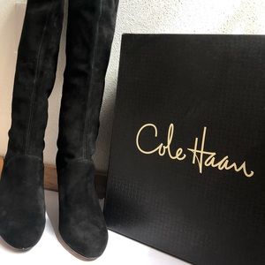 Cole Haan black knee high boots